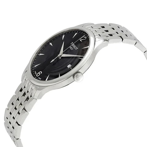 TISSOT Men’s Quartz Swiss Made Stainless Steel Black Dial 42mm Watch T063.610.11.057.00