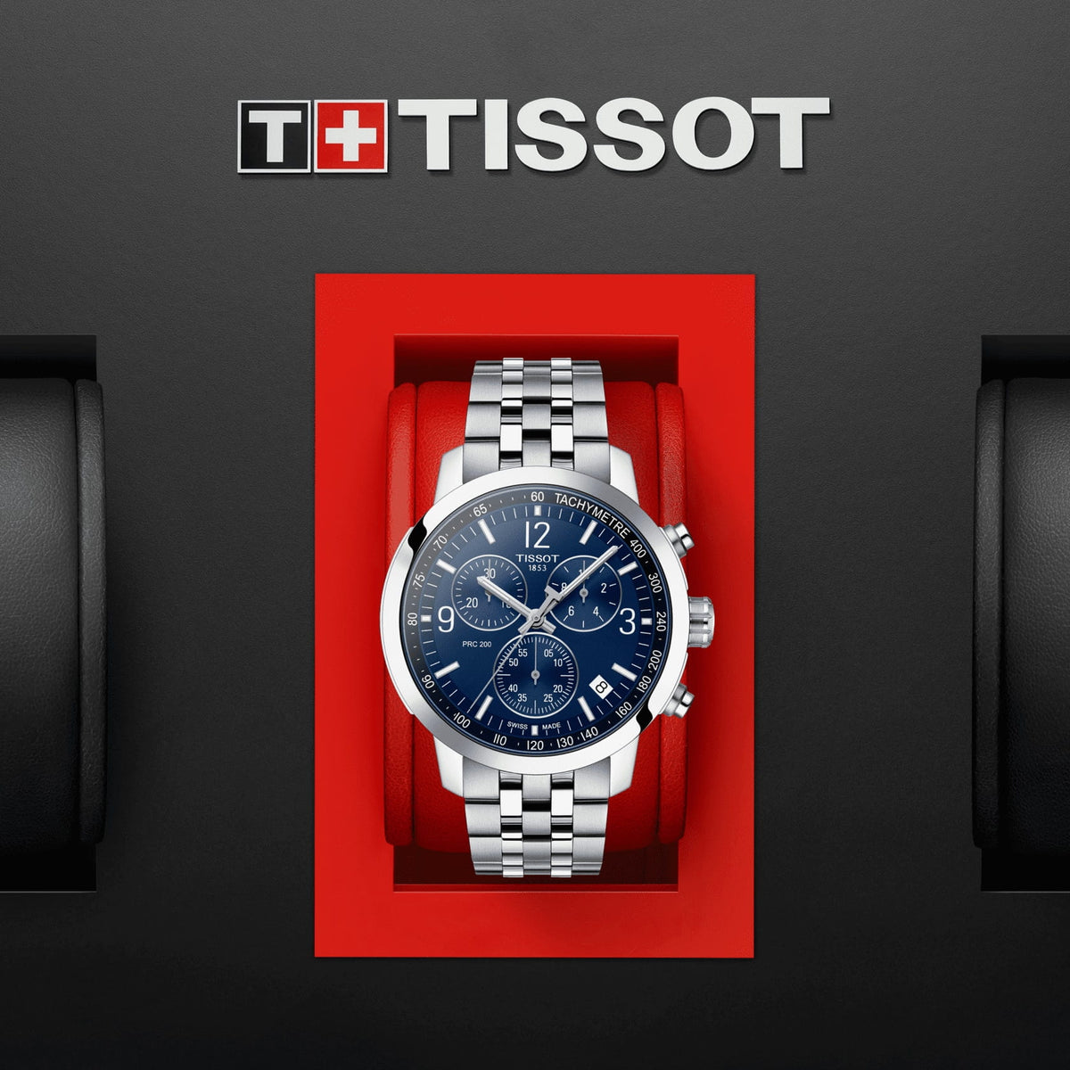 TISSOT PRC 200 Chronograph Men’s Quartz Swiss Made Silver Stainless Steel Blue Dial 42mm Watch T114.417.11.047.00