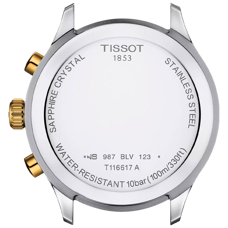 TISSOT Men’s Swiss Made Quartz Two-tone Stainless Steel Green Dial 45mm Watch T116.617.22.091.00