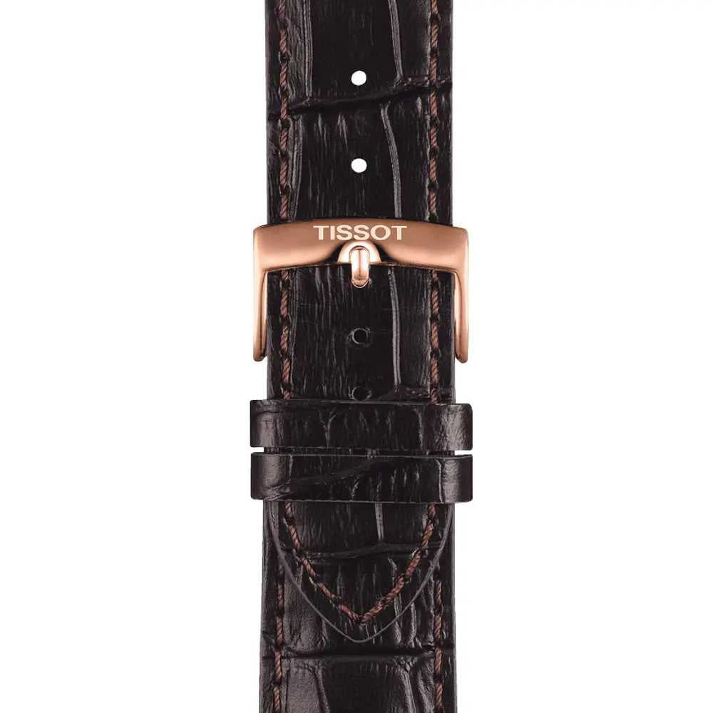 TISSOT Men’s Quartz Swiss Made Brown Leather Strap Silver Dial 45mm Watch T116.617.36.037.00