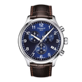 TISSOT Men’s Swiss Made Quartz Brown Leather Strap Blue Dial 45mm Watch T116.617.16.047.00