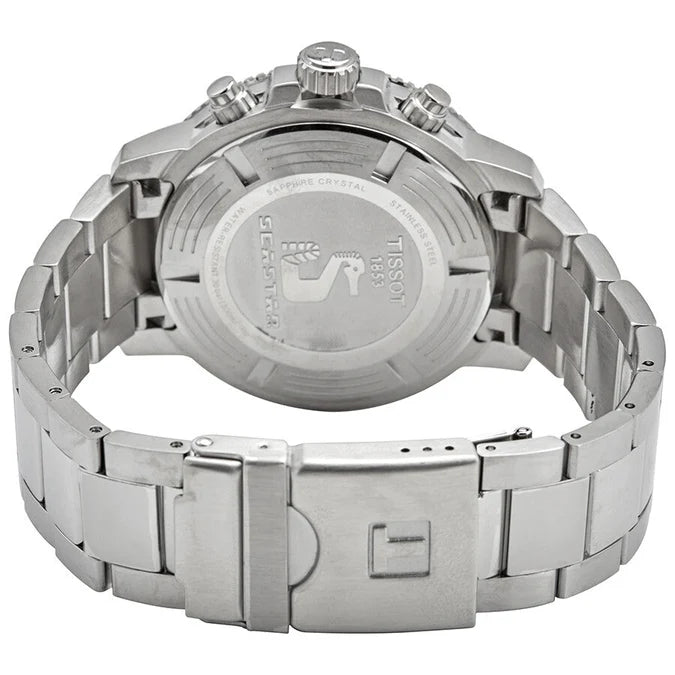 TISSOT Seastar 1000 Men’s Chronograph Quartz Swiss Made Silver Stainless Steel Blue Gradient Dial 45mm Watch T120.417.11.041.01
