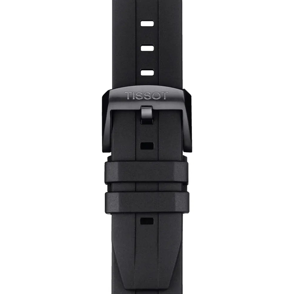 TISSOT Seastar 1000 Men’s Chronograph Quartz Swiss Made Black Silicone Strap Black Dial 45mm Watch T120.417.37.051.02