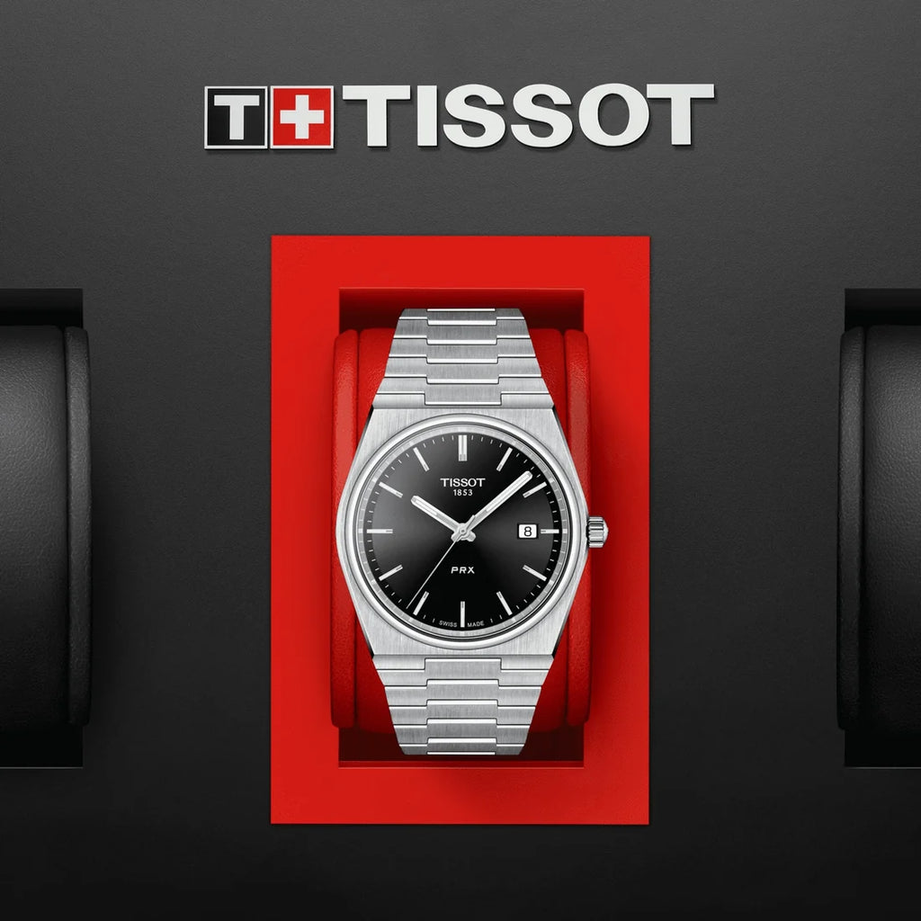 TISSOT PRX Men’s Quartz Swiss Made Stainless Steel Black Dial 40mm Watch T137.410.11.051.00