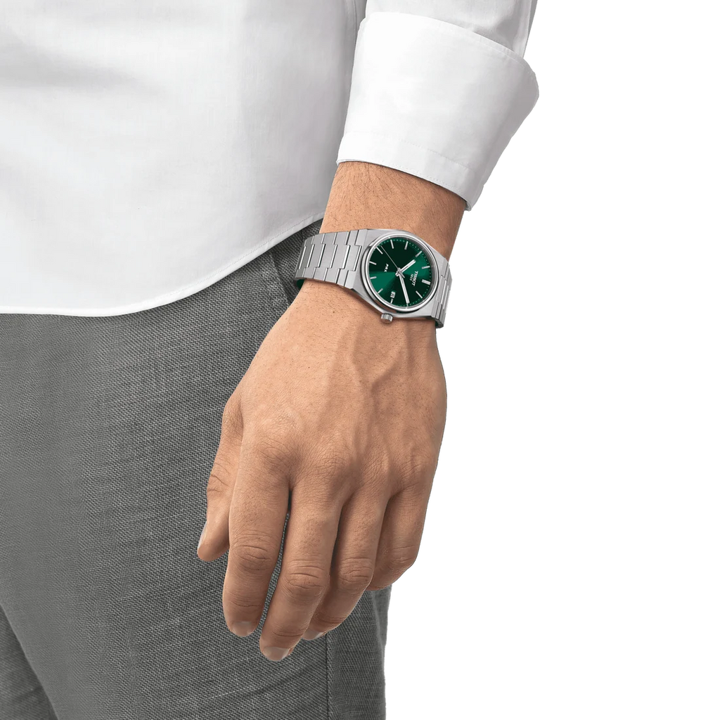 TISSOT PRX Men’s Quartz Swiss Made Stainless Steel Green Dial 40mm Watch T137.410.11.091.00