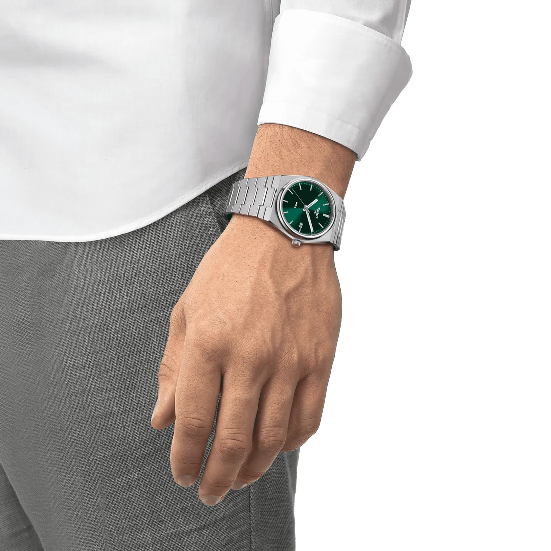 TISSOT PRX Men’s Quartz Swiss Made Stainless Steel Green Dial 40mm Watch T137.410.11.091.00
