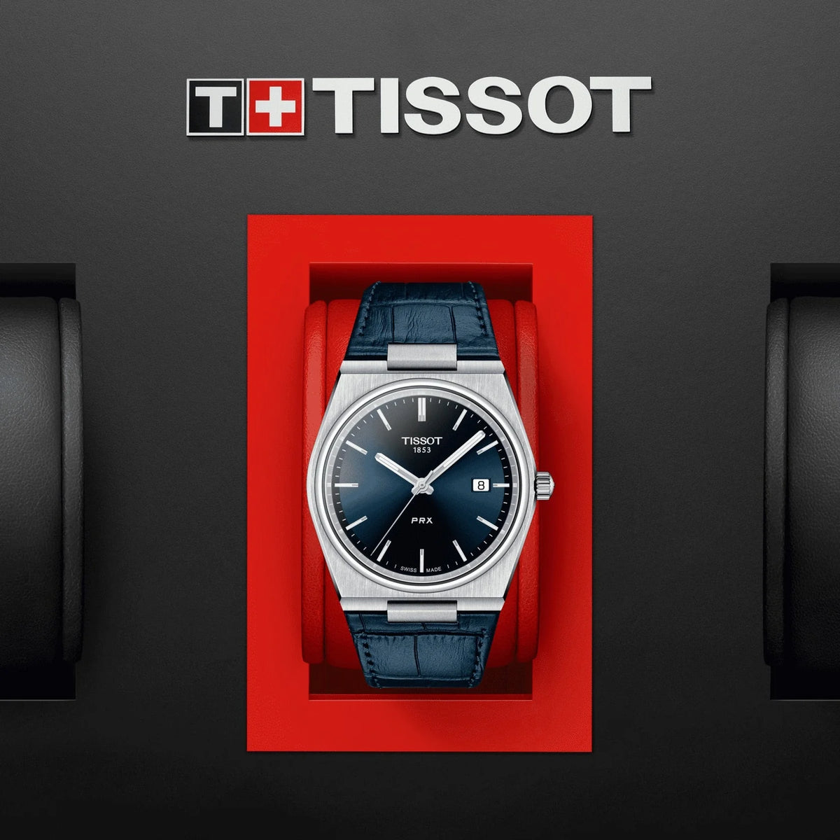 TISSOT PRX Men’s Quartz Swiss Made Blue Leather Strap Blue Dial 40mm Watch T137.410.16.041.00