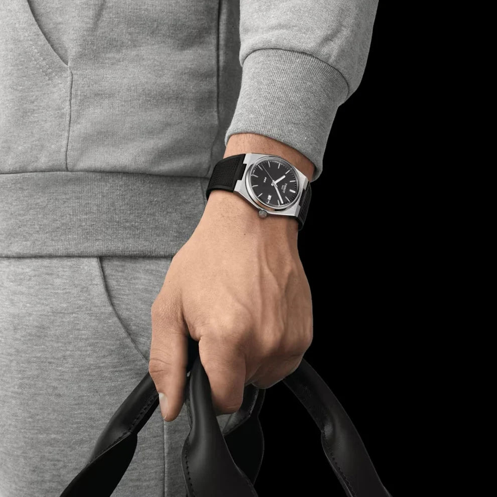 TISSOT PRX Men’s Quartz Swiss Made Black Silicone Strap Black Dial 40mm Watch T137.410.17.051.00