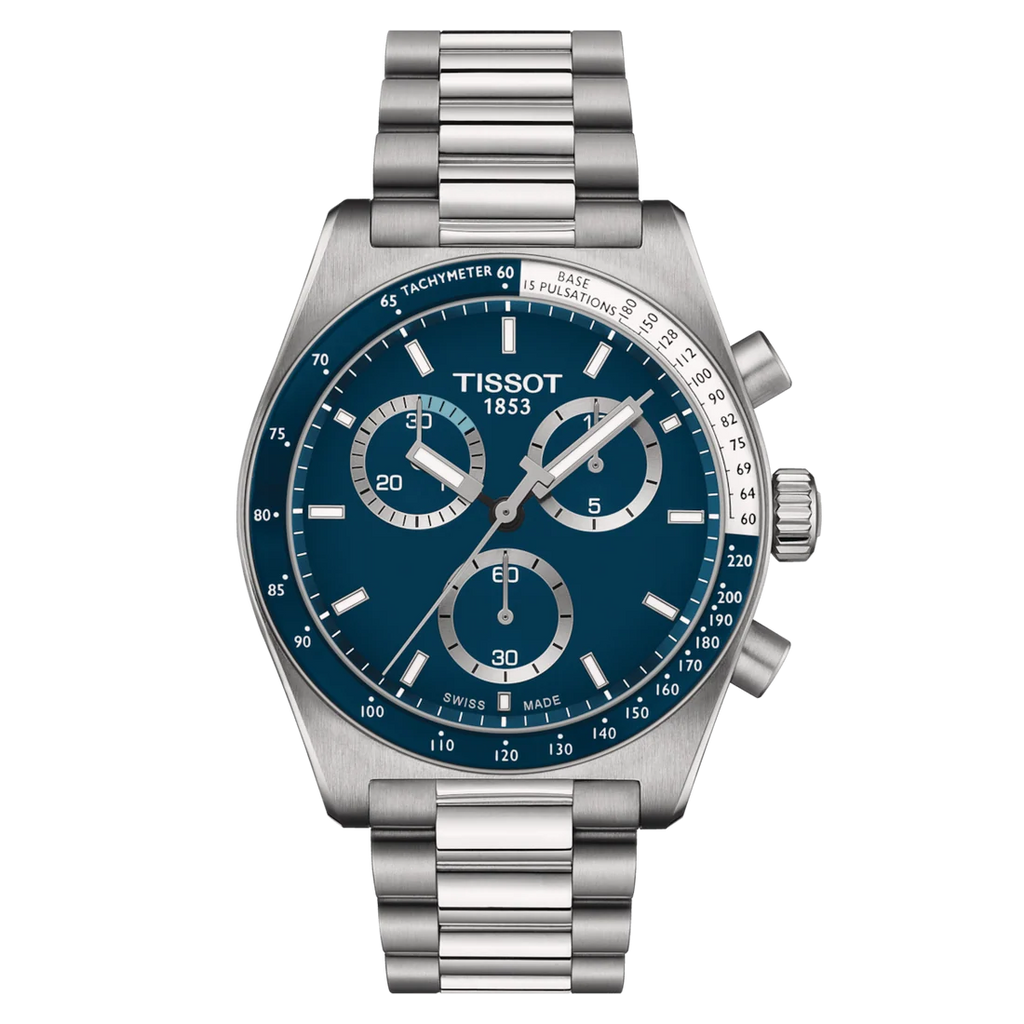 TISSOT PRS516 Men’s Quartz Swiss Made Silver Stainless Steel Blue Dial 40mm Watch T149.417.11.041.00
