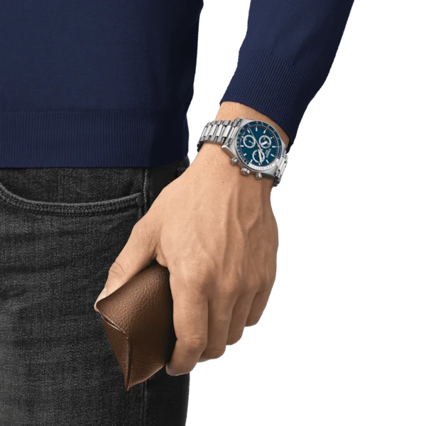 TISSOT PRS516 Men’s Quartz Swiss Made Silver Stainless Steel Blue Dial 40mm Watch T149.417.11.041.00