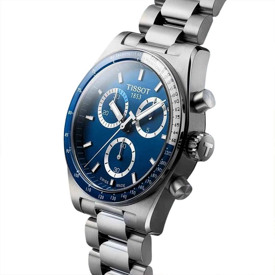 TISSOT PRS516 Men’s Quartz Swiss Made Silver Stainless Steel Blue Dial 40mm Watch T149.417.11.041.00