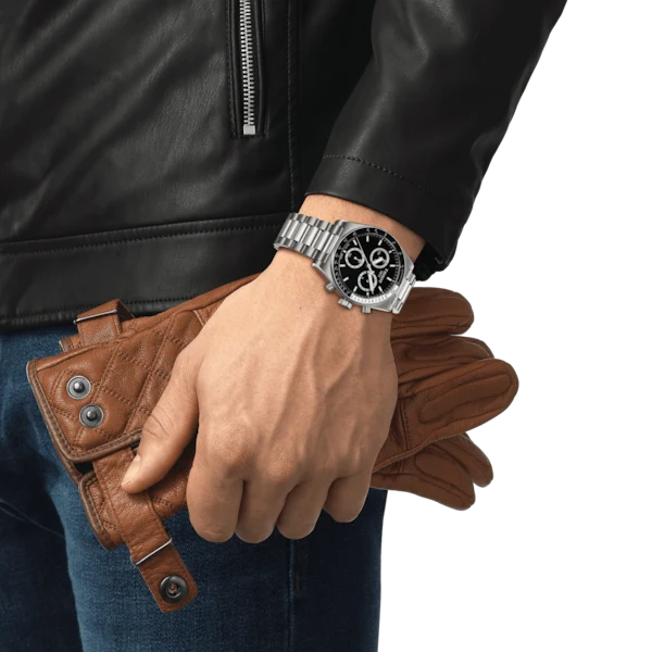 TISSOT PRS516 Men’s Quartz Swiss Made Silver Stainless Steel Black Dial 40mm Watch T149.417.11.051.00