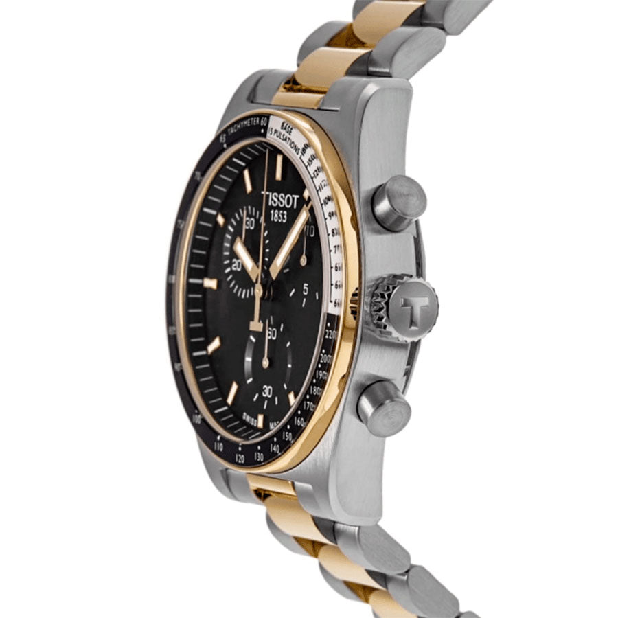 TISSOT Men’s Quartz Swiss Made Two-tone Stainless Steel Black Dial 40mm Watch T149.417.22.051.00