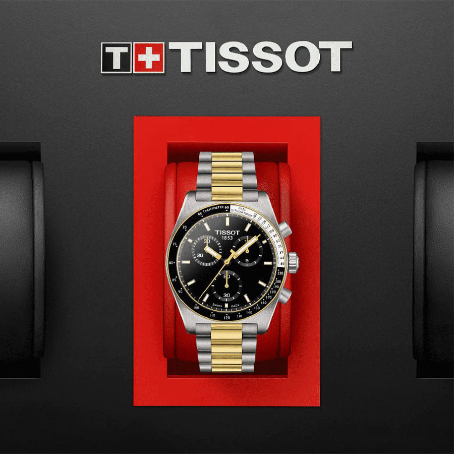 TISSOT Men’s Quartz Swiss Made Two-tone Stainless Steel Black Dial 40mm Watch T149.417.22.051.00