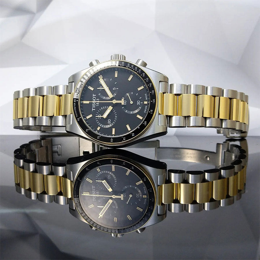 TISSOT Men’s Quartz Swiss Made Two-tone Stainless Steel Black Dial 40mm Watch T149.417.22.051.00