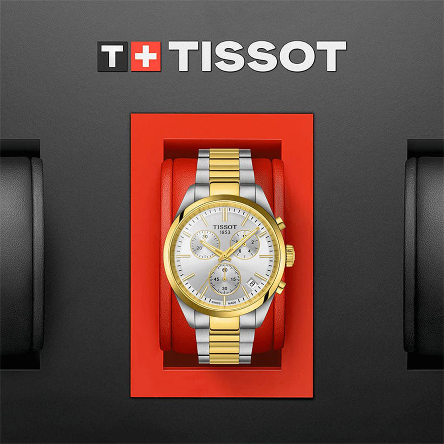 TISSOT Men’s Quartz Swiss Made Two-tone Stainless Steel Silver Dial 40mm Watch T150.417.22.031.00