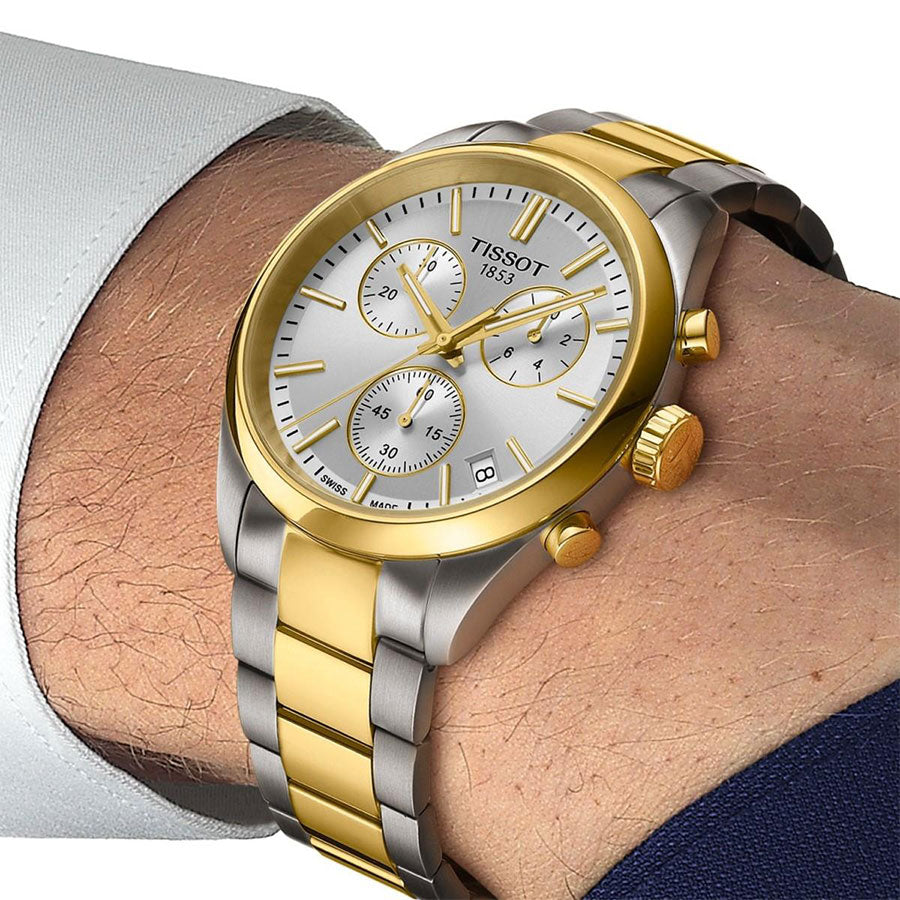 TISSOT Men’s Quartz Swiss Made Two-tone Stainless Steel Silver Dial 40mm Watch T150.417.22.031.00