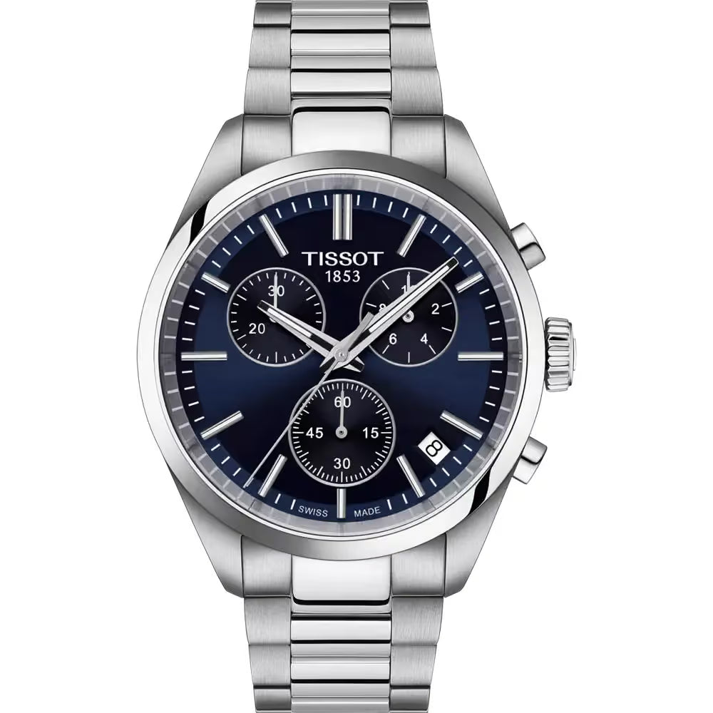 TISSOT Men’s Quartz Swiss Made Silver Stainless Steel Blue Dial 40mm Watch T150.417.11.041.00