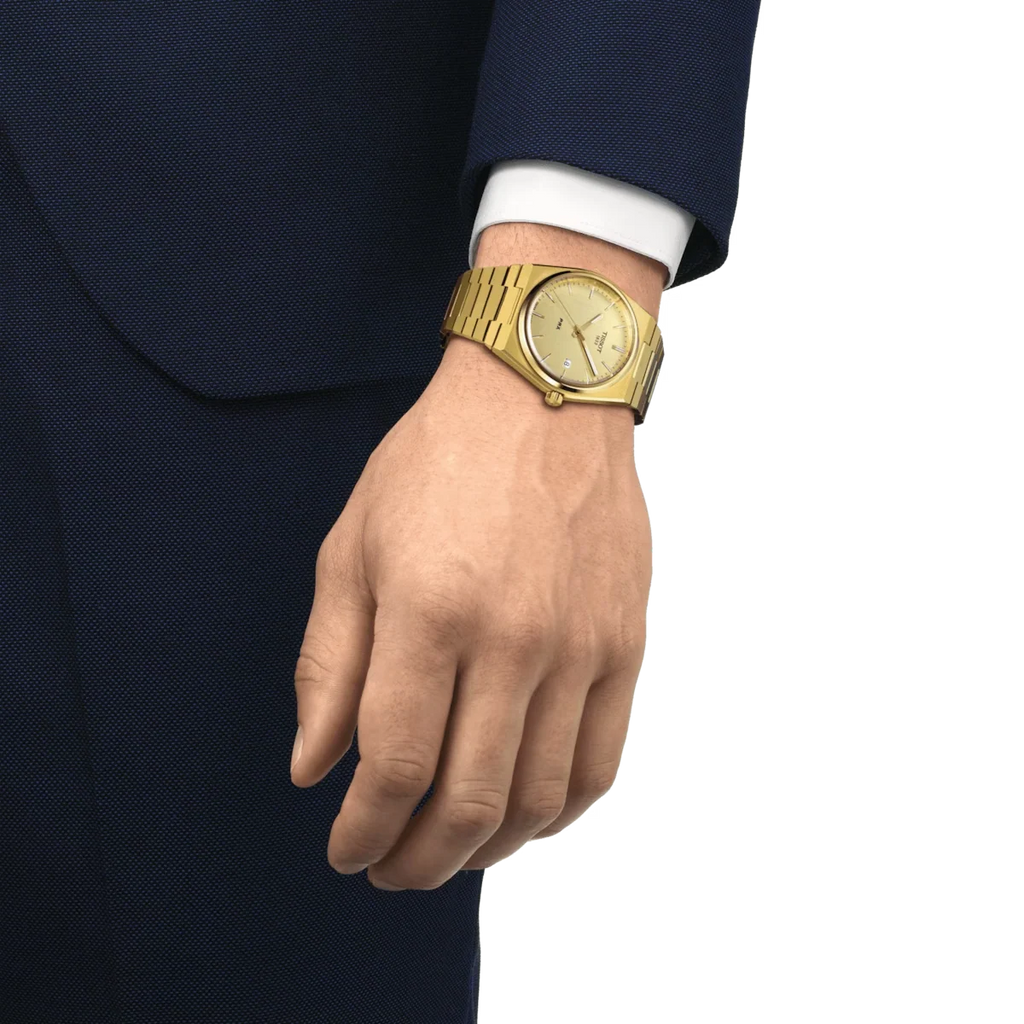 TISSOT PRX Men’s Swiss Made Quartz Gold Stainless Steel Gold Dial 40mm Watch T137.410.33.021.00