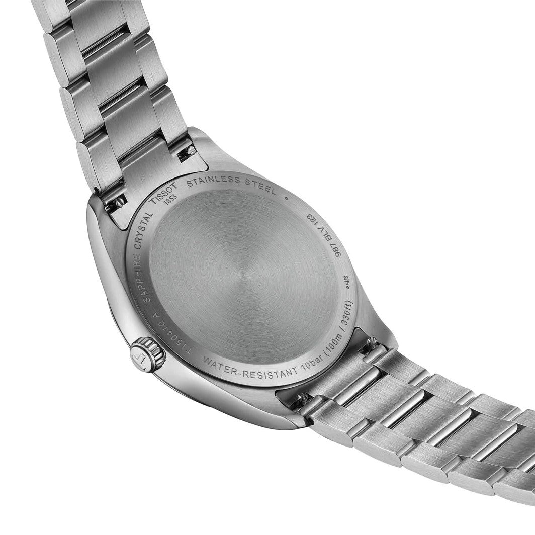 TISSOT Men’s Quartz Swiss Made Silver Stainless Steel Ice Blue Dial 40mm Watch T150.410.11.351.00