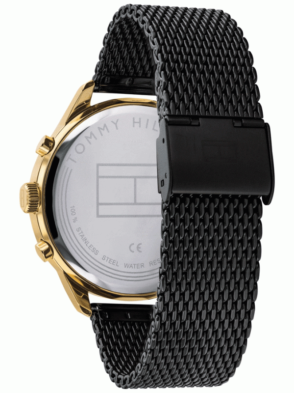 Tommy Hilfiger Men’s Quartz Stainless Steel Black Dial 44mm Watch 1791580