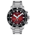 TISSOT Seastar Men’s Quartz Swiss Made Stainless Steel Red Gradient Dial 45mm Watch T120.417.11.421.00