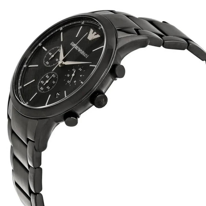 Emporio Armani Men’s Chronograph Stainless Steel Black Dial 43mm Watch AR2485