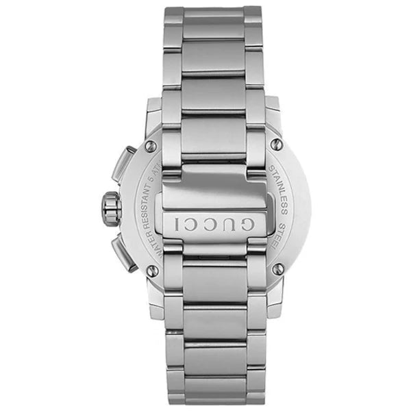 Gucci Men’s Swiss Made Quartz Stainless Steel Silver Dial 44mm Watch YA101201