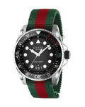 Gucci Men’s Swiss Made Quartz Nylon Strap Black Dial 45mm Watch YA136209