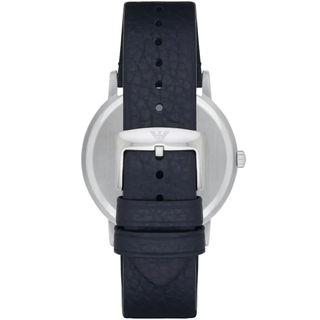 Emporio Armani Men’s Quartz Blue Leather Strap Blue Dial 41mm Watch AR11012