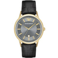 Emporio Armani Men’s Quartz Leather Strap Grey Dial 43mm Watch AR11049