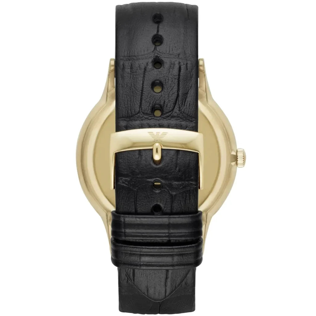 Emporio Armani Men’s Quartz Leather Strap Grey Dial 43mm Watch AR11049