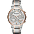 Emporio Armani Men’s Chronograph Quartz Stainless Steel Gray Dial 43mm Watch AR11077