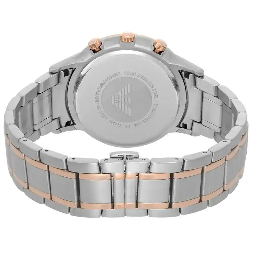 Emporio Armani Men’s Chronograph Quartz Stainless Steel Gray Dial 43mm Watch AR11077