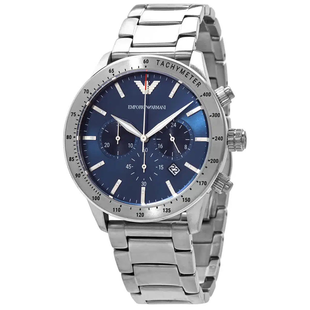 Emporio Armani Men’s Quartz Stainless Steel Blue Dial 44mm Watch AR11306