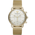 Emporio Armani Men’s Quartz Stainless Steel Beige Dial 43mm Watch AR11315