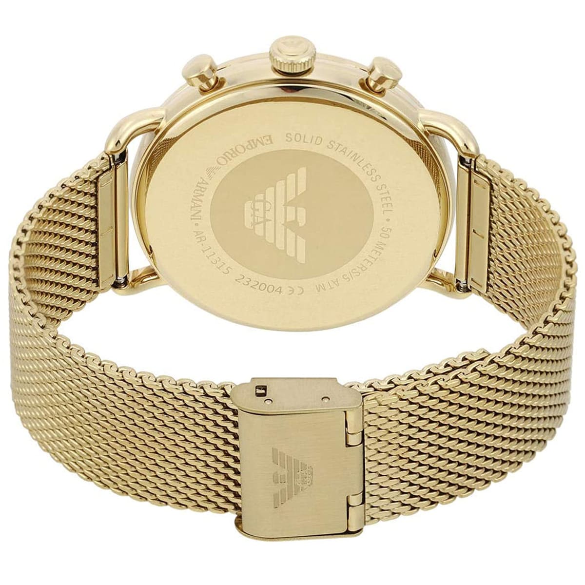Emporio Armani Men’s Quartz Stainless Steel Beige Dial 43mm Watch AR11315