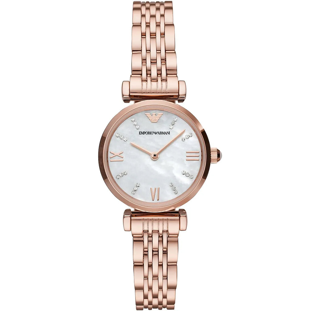 Emporio Armani Women’s Stainless Steel Mother of Pearl Dial 28mm Watch AR11316