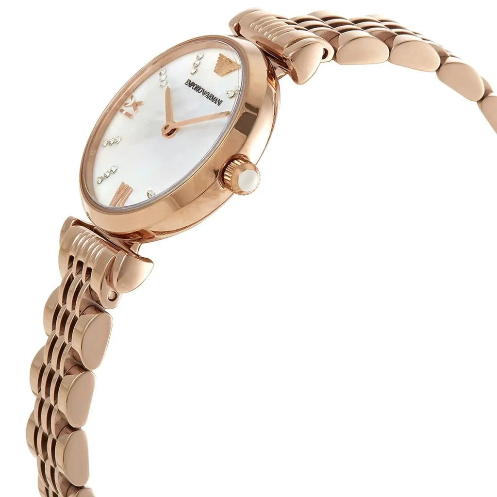 Emporio Armani Women’s Stainless Steel Mother of Pearl Dial 28mm Watch AR11316