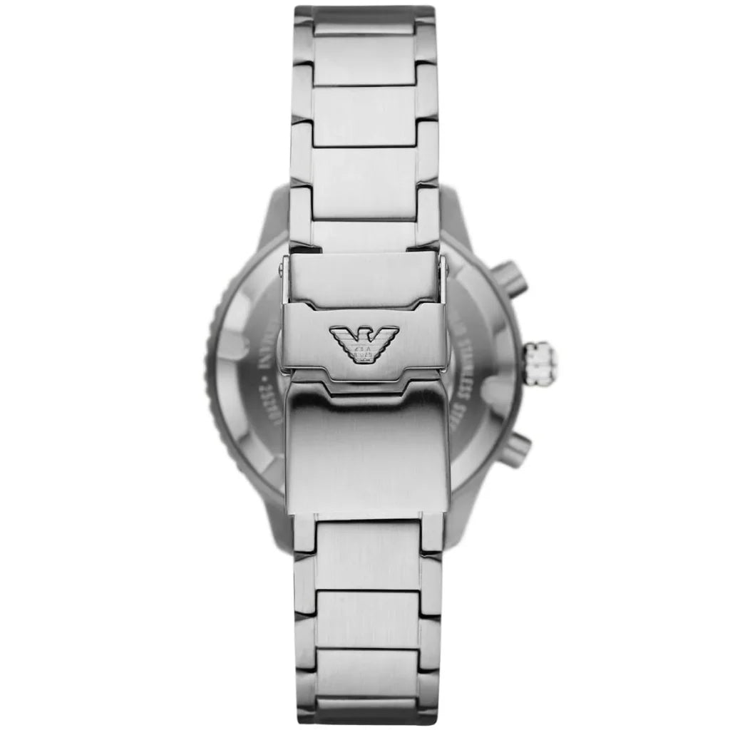 Emporio Armani Men’s Quartz Stainless Steel Black Dial 43mm Watch AR11360