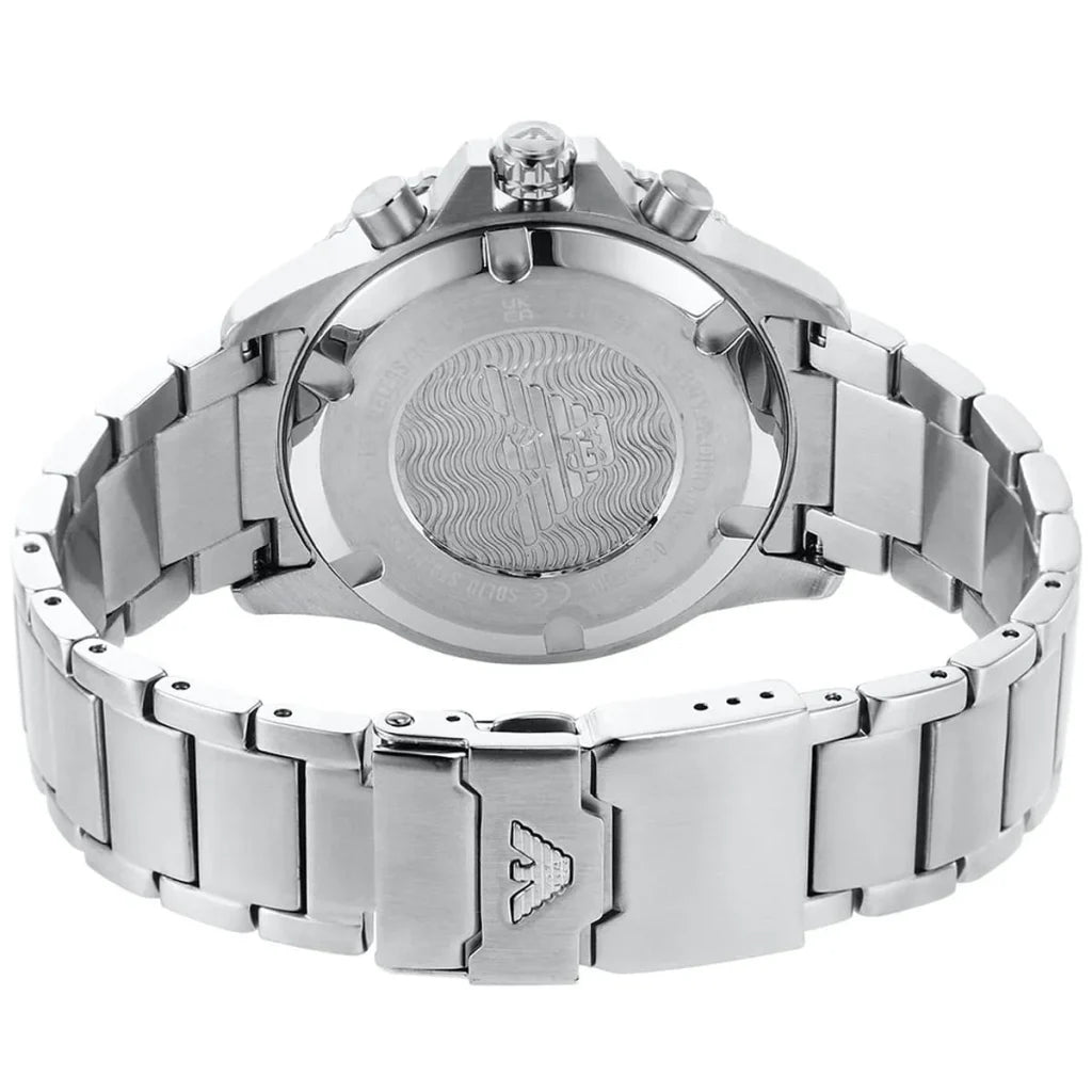 Emporio Armani Men’s Quartz Stainless Steel Black Dial 43mm Watch AR11360