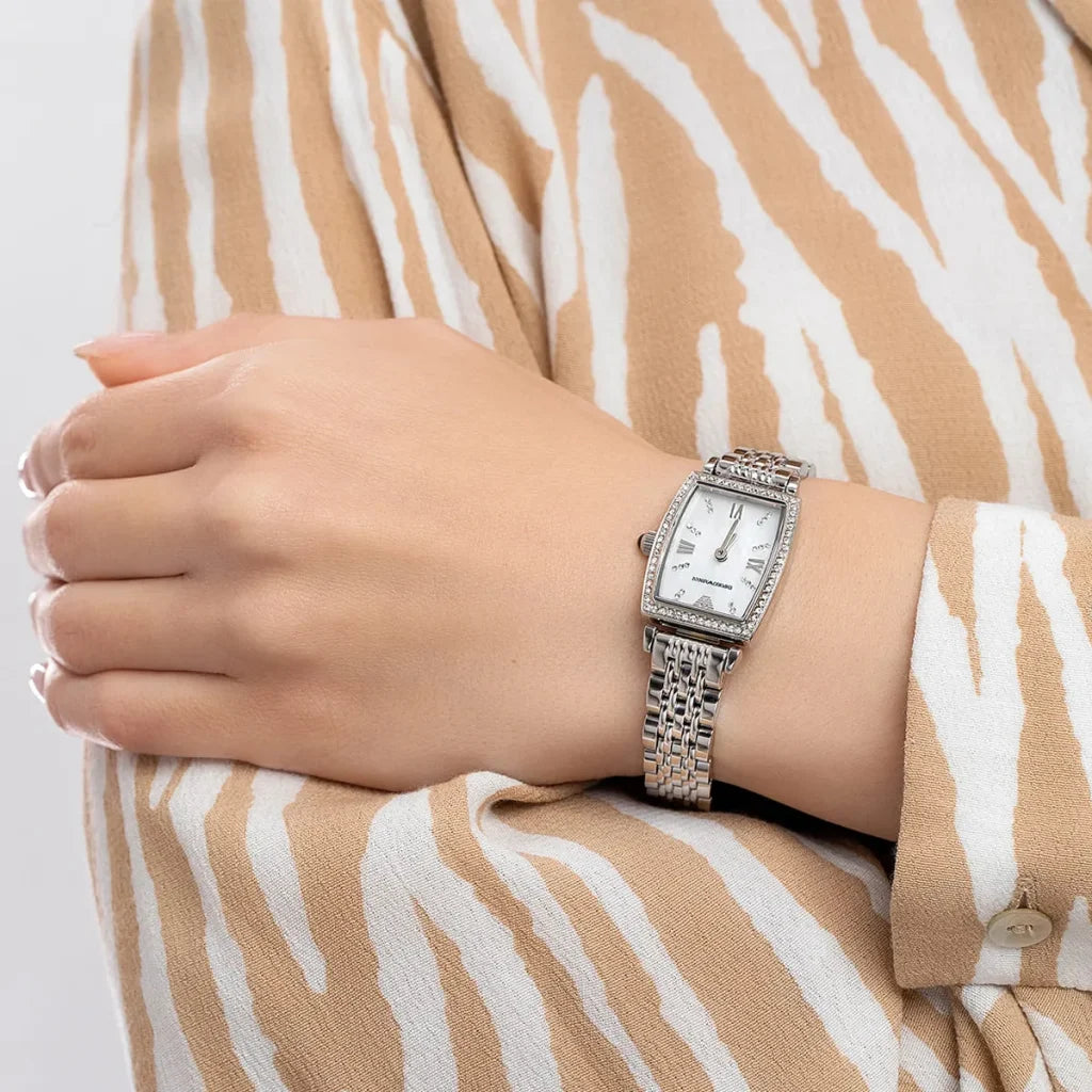 Emporio Armani Women’s Analog Quartz Stainless Steel White Dial 26mm Watch AR11405