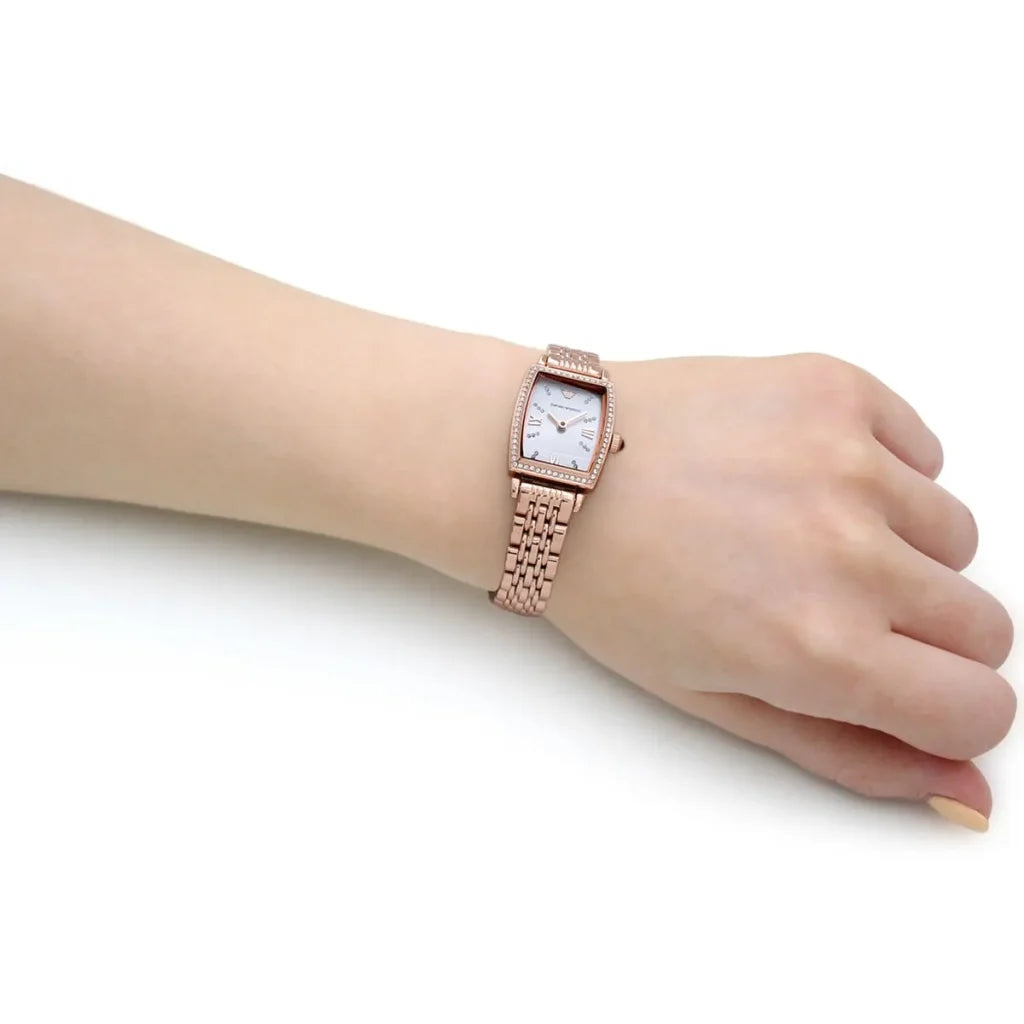 Emporio Armani Women’s Quartz Stainless Steel White Dial 26mm Watch AR11406