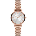 Emporio Armani Women’s Quartz Rose Gold Stainless Steel Silver Dial 32mm Watch AR11446