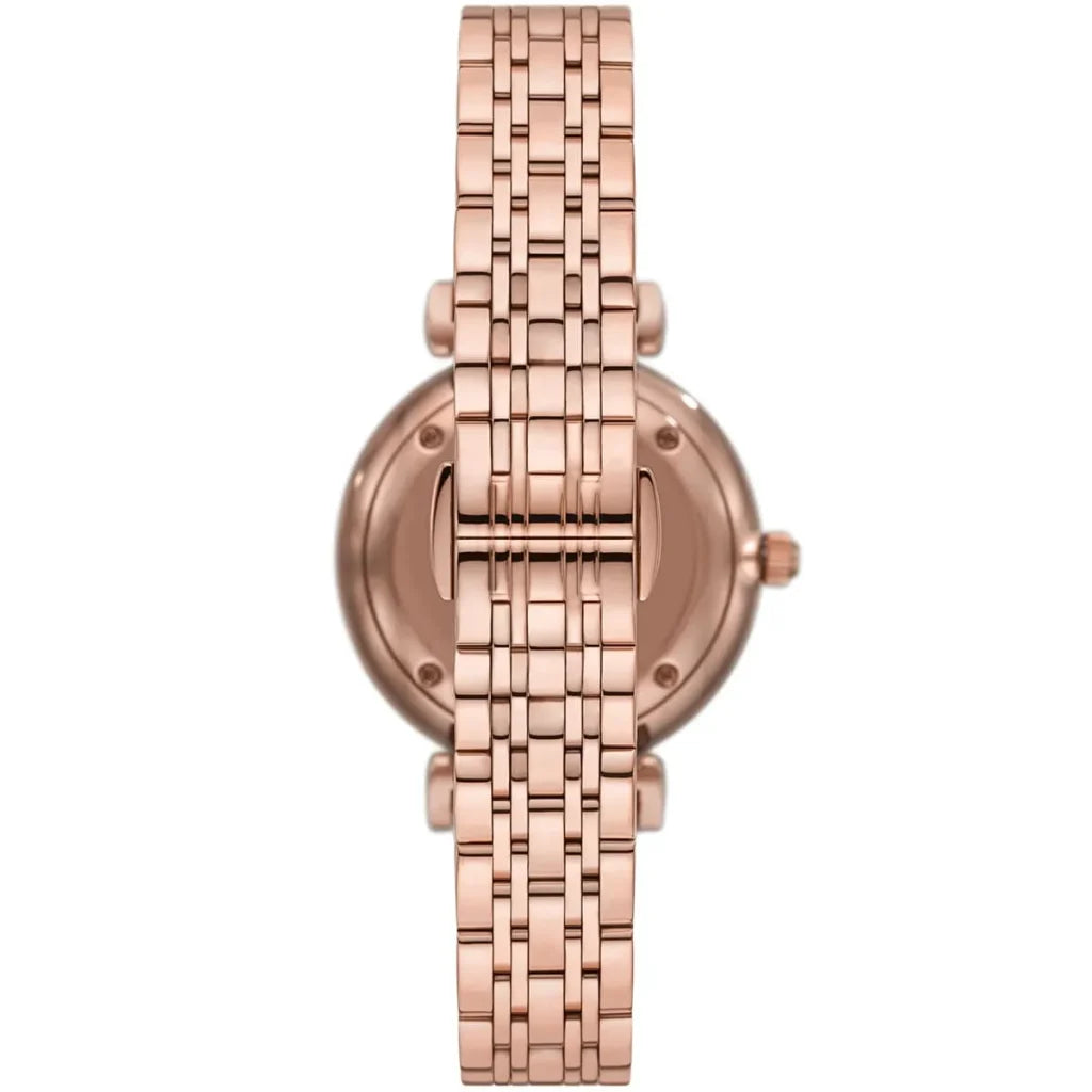 Emporio Armani Women’s Quartz Rose Gold Stainless Steel Silver Dial 32mm Watch AR11446