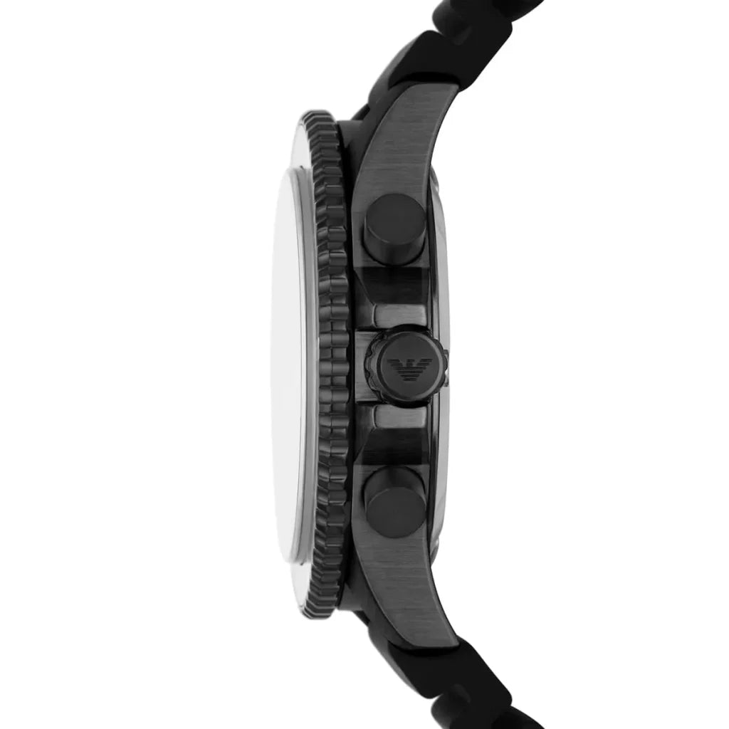 Emporio Armani Men’s Quartz Black Silicone Strap Black Dial 43mm Watch AR11515