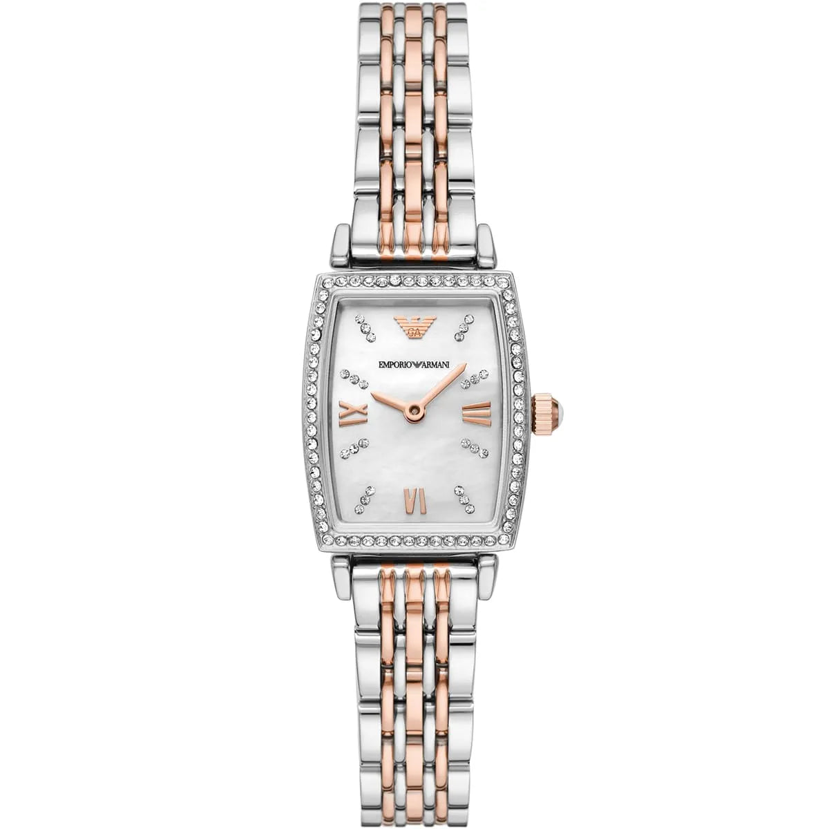 Emporio Armani Women’s Quartz Two Tone Stainless Steel White Dial 26mm Watch AR11519