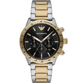 Emporio Armani Men’s Quartz Two-tone Stainless Steel Black Dial 43mm Watch AR11521