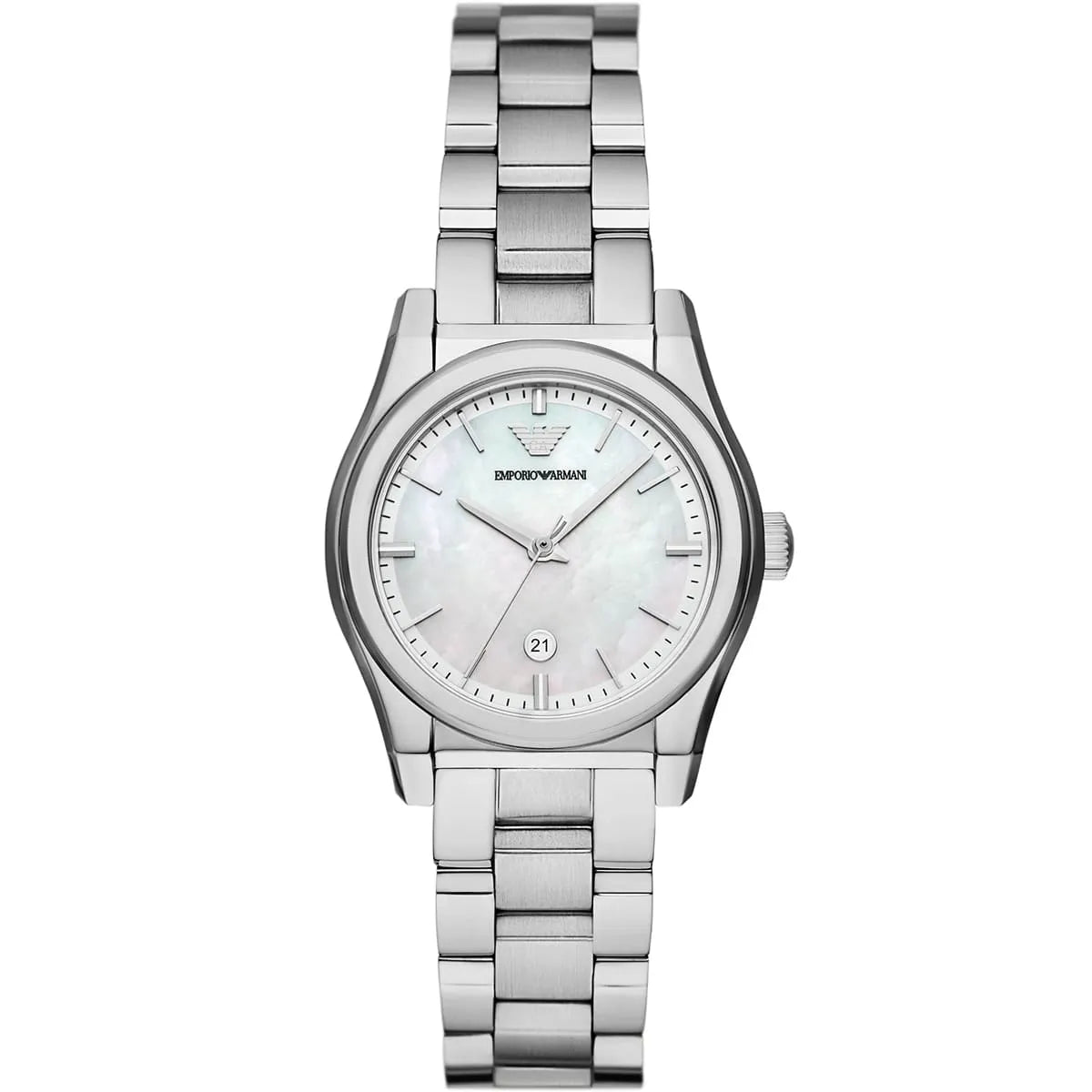 Emporio Armani Women’s Quartz Silver Stainless Steel Mother Of Pearl Dial 32mm Watch AR11557