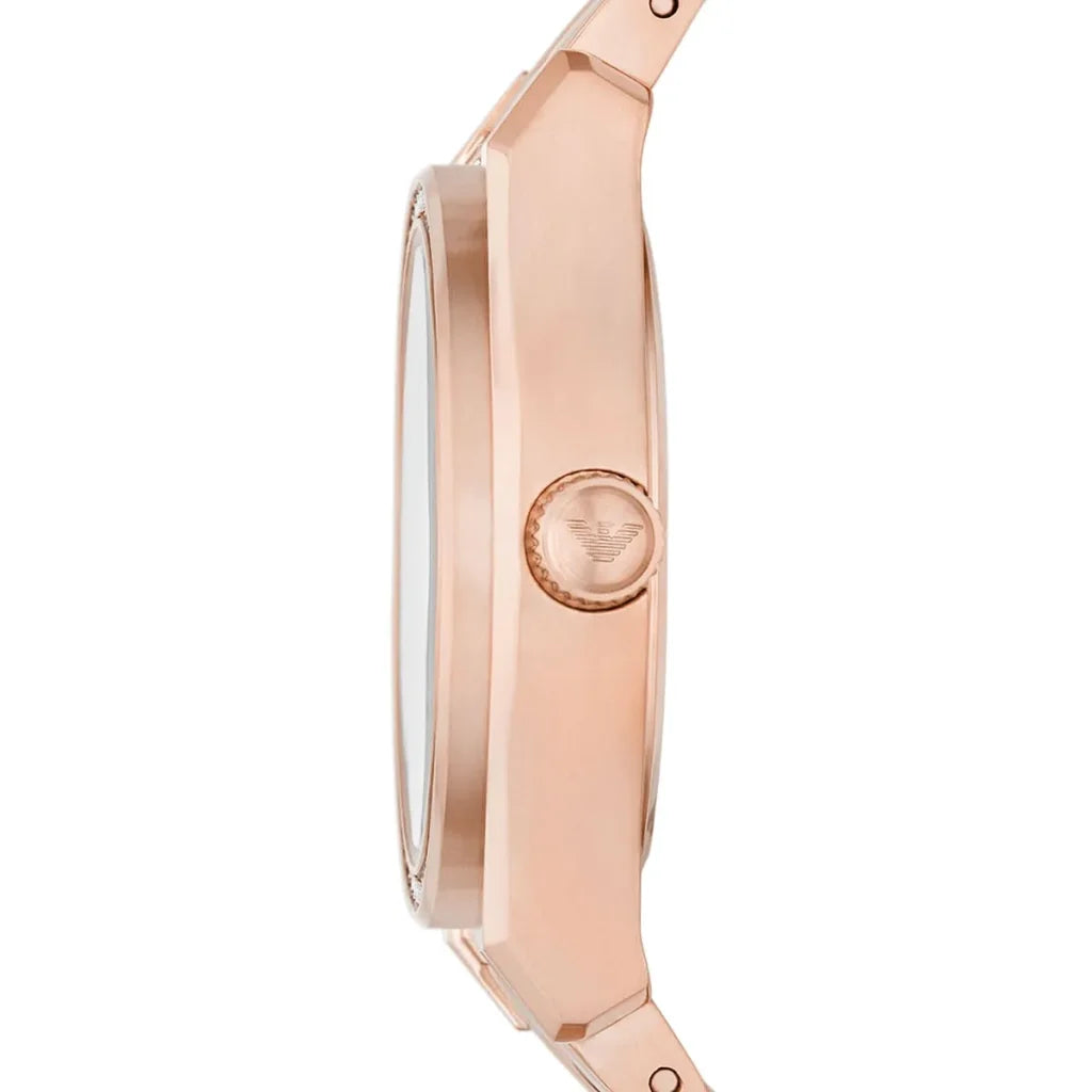 Emporio Armani Women’s Quartz Rose Gold Stainless Steel Silver Dial 32mm Watch AR11558